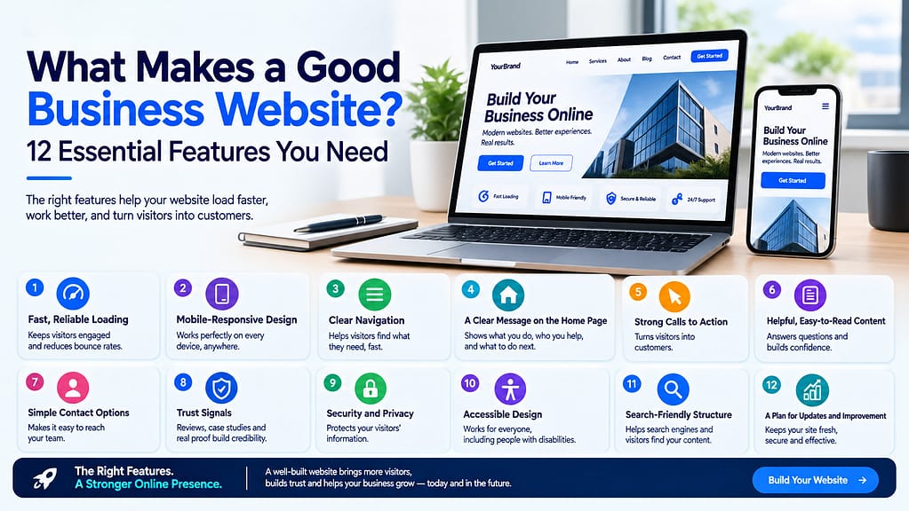 what makes a god business website?